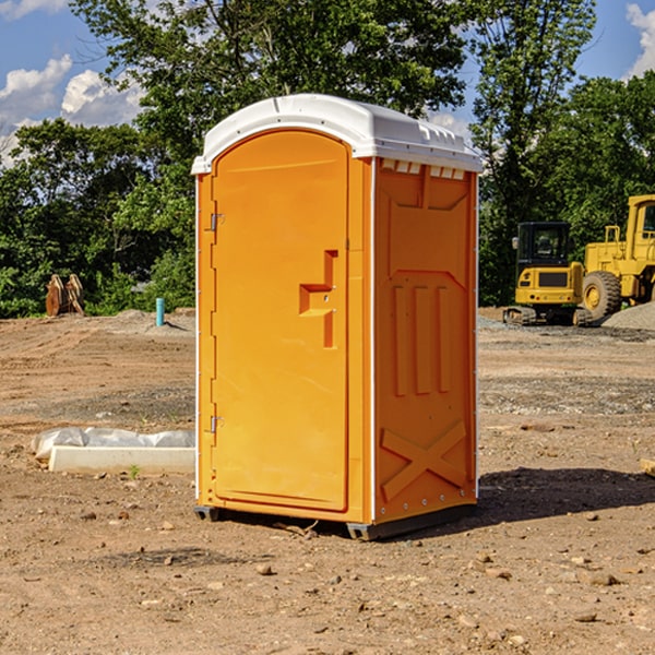 can i customize the exterior of the porta potties with my event logo or branding in Falls Mills